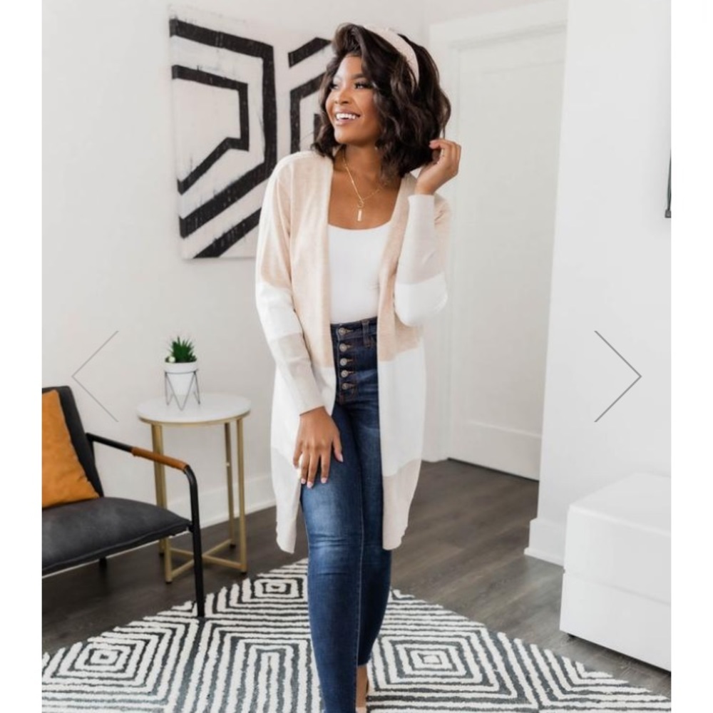 Pink Lily Colorblock Cardigan